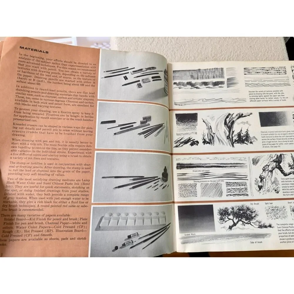 1966 The Art of Drawing Trees Grumbacher Library Vintage Art Book B-370